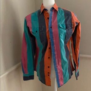 Vintage Wrangler Colorful Western Shirt ML